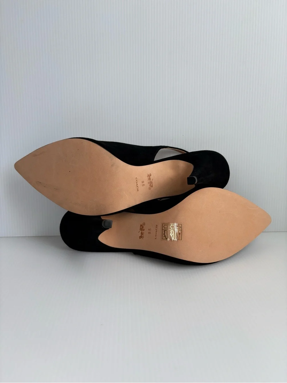 Coach Sutton Suede Slingback  Pumps/Heels  Size 9.5 Black NWOT